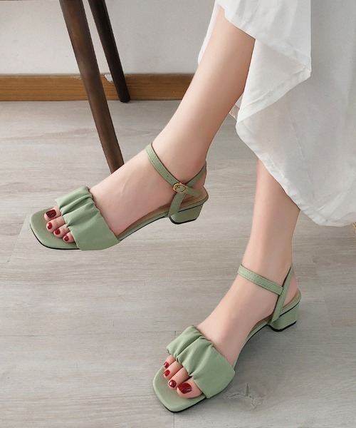 Miniministore（ミニミニストア）の「サンダル レディース 靴 太ヒール（サンダル・レディース・ブラック/グリーン/ベージュ・23.5cm/24.0cm/23.0cm/24.5cm/22.5cm/25.0cm）」の20枚目の写真