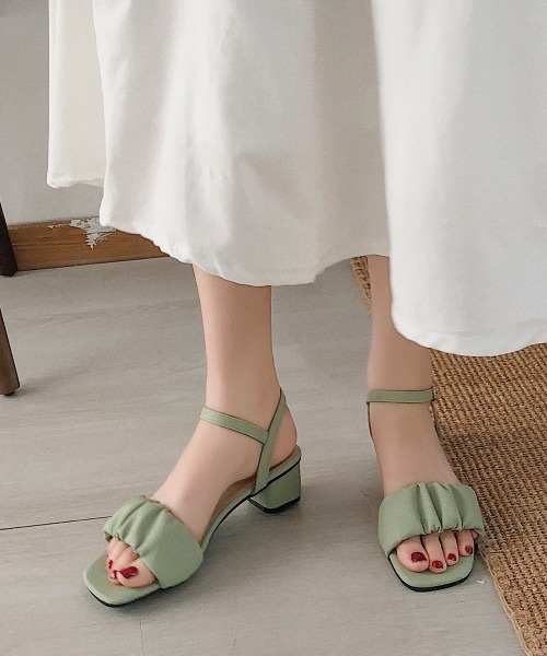 Miniministore（ミニミニストア）の「サンダル レディース 靴 太ヒール（サンダル・レディース・ブラック/グリーン/ベージュ・23.5cm/24.0cm/23.0cm/24.5cm/22.5cm/25.0cm）」の21枚目の写真