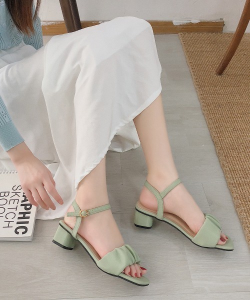 Miniministore（ミニミニストア）の「サンダル レディース 靴 太ヒール（サンダル・レディース・ブラック/グリーン/ベージュ・23.5cm/24.0cm/23.0cm/24.5cm/22.5cm/25.0cm）」の22枚目の写真