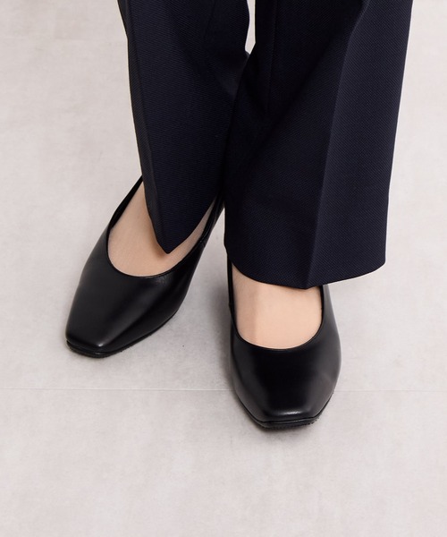 Made in Japan】【卑弥呼】【撥水】3.5cmヒールブラックパンプス