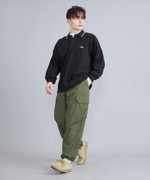 PENNEYS（ぺニーズ）の「PENNEYS（ぺニーズ）別注ヘビーロングスリーブポロシャツ（ポロシャツ・メンズ・ホワイト/ブラック/ネイビー・L/M）」の18枚目の写真