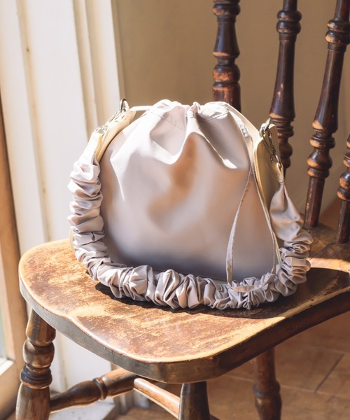 idem(イデム)の「kushu-kushu docking shoulder bag/くしゅくしゅショルダーバッグ(ショルダーバッグ・レディース・ミント/グレー・FREE)」の18枚目の写真