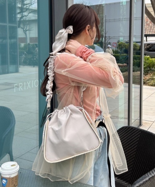 idem(イデム)の「kushu-kushu docking shoulder bag/くしゅくしゅショルダーバッグ(ショルダーバッグ・レディース・ミント/グレー・FREE)」の20枚目の写真