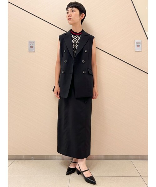 DRESSTERIOR（ドレステリア）の「【セットアップ可】リネンブレンドタイトスカート（スカート・レディース・ベージュ/ブラック・40/38/36/34）」の14枚目の写真