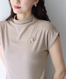 ハイネックフレンチスリーブTシャツ