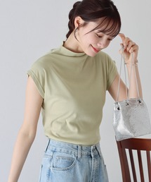 ハイネックフレンチスリーブTシャツ