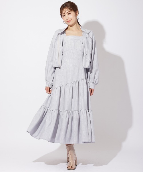 セール】クロップドフーディ＋ティアードワンピース