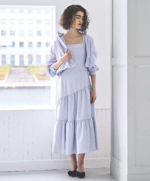 セール】クロップドフーディ＋ティアードワンピース