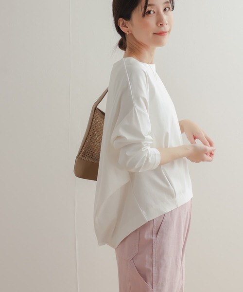 セール】コットンバックタック7分袖プルオーバー（Tシャツ