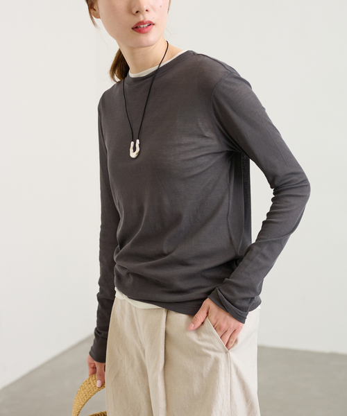 oll framework レイヤードサーマルT グレー　２枚セット FRAMeWORK（フレームワーク）の「レイヤードL/Tee+TANK（Tシャツ