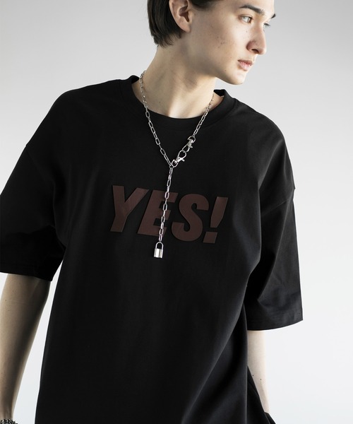 aimoha（アイモハ）の「aimoha men HEAVY COTTON YES T-SHIRT 半袖 Tシャツ（Tシャツ/カットソー・メンズ・ブラック/ホワイト/グリーン・LARGE/X-LARGE/XX-LARGE/XXX-LARGE）」の5枚目の写真