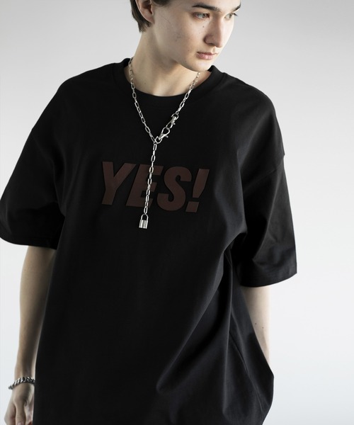 aimoha（アイモハ）の「aimoha men HEAVY COTTON YES T-SHIRT 半袖 Tシャツ（Tシャツ/カットソー・メンズ・ブラック/ホワイト/グリーン・LARGE/X-LARGE/XX-LARGE/XXX-LARGE）」の9枚目の写真