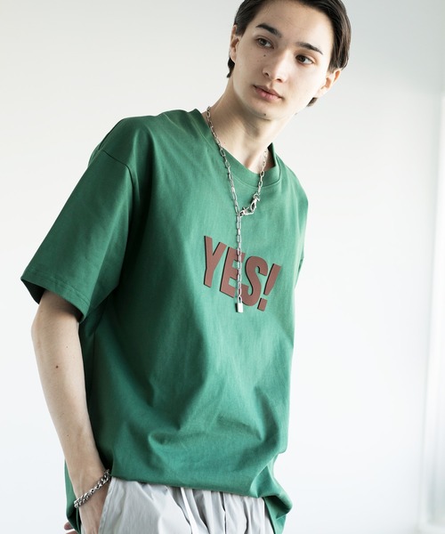 aimoha（アイモハ）の「aimoha men HEAVY COTTON YES T-SHIRT 半袖 Tシャツ（Tシャツ/カットソー・メンズ・ブラック/ホワイト/グリーン・LARGE/X-LARGE/XX-LARGE/XXX-LARGE）」の11枚目の写真