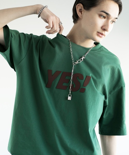 aimoha（アイモハ）の「aimoha men HEAVY COTTON YES T-SHIRT 半袖 Tシャツ（Tシャツ/カットソー・メンズ・ブラック/ホワイト/グリーン・LARGE/X-LARGE/XX-LARGE/XXX-LARGE）」の12枚目の写真