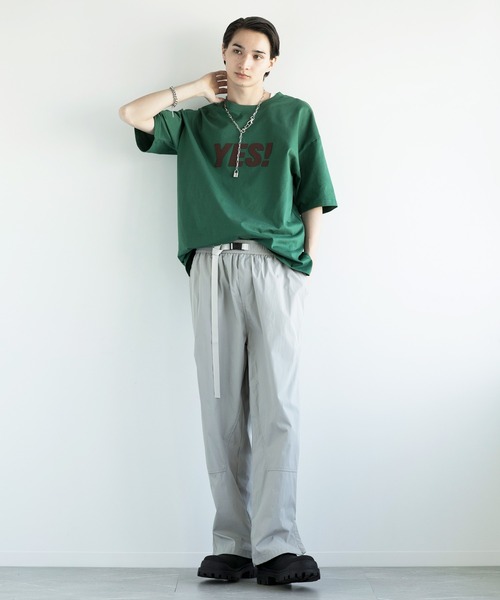 aimoha（アイモハ）の「aimoha men HEAVY COTTON YES T-SHIRT 半袖 Tシャツ（Tシャツ/カットソー・メンズ・ブラック/ホワイト/グリーン・LARGE/X-LARGE/XX-LARGE/XXX-LARGE）」の15枚目の写真