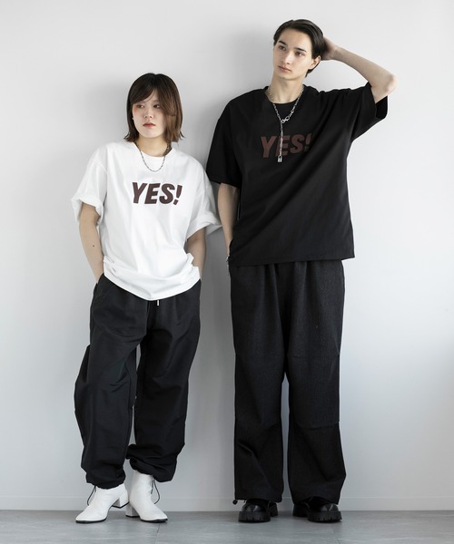 aimoha（アイモハ）の「aimoha men HEAVY COTTON YES T-SHIRT 半袖 Tシャツ（Tシャツ/カットソー・メンズ・ブラック/ホワイト/グリーン・LARGE/X-LARGE/XX-LARGE/XXX-LARGE）」の18枚目の写真