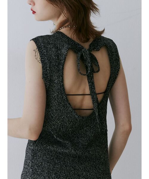 jouetie（ジュエティ）の「バックオープンサマーニットワンピース（ワンピース・レディース・ブラック/ピンク/ブルー・MEDIUM）」の8枚目の写真