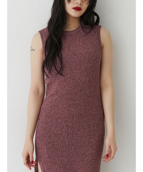 jouetie（ジュエティ）の「バックオープンサマーニットワンピース（ワンピース・レディース・ブラック/ピンク/ブルー・MEDIUM）」の12枚目の写真