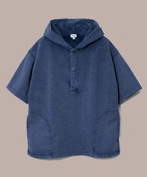 AOZORA | AOZORA/アオゾラ　裏毛硫化染め 半袖ヘンリープルパーカ(パーカー)