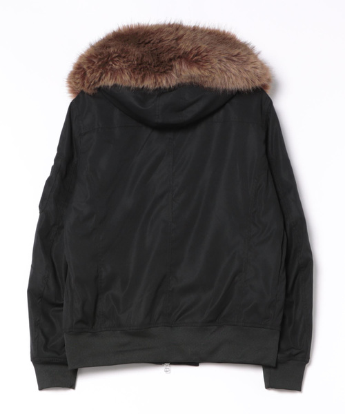 semantic design（セマンティックデザイン）の「セマンティックデザイン SHELLAC×SD N-2B 中綿ジャケット（ミリタリージャケット・メンズ・ブラック・MEDIUM/LARGE）」の2枚目の写真