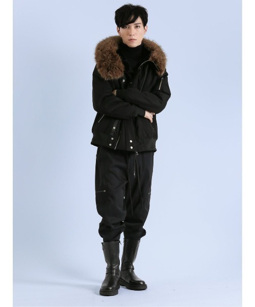 semantic design（セマンティックデザイン）の「セマンティックデザイン SHELLAC×SD N-2B 中綿ジャケット（ミリタリージャケット・メンズ・ブラック・MEDIUM/LARGE）」の4枚目の写真