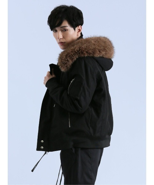 semantic design（セマンティックデザイン）の「セマンティックデザイン SHELLAC×SD N-2B 中綿ジャケット（ミリタリージャケット・メンズ・ブラック・MEDIUM/LARGE）」の6枚目の写真