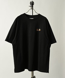 ATELANE/16/-OE天竺ワンポイント刺繍TEE(トラ、ヒョウ)