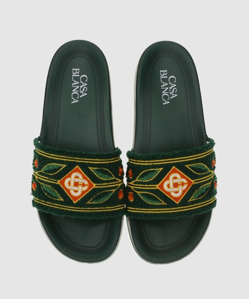 Casablanca（カサブランカ）の「Embroidered Terry Slider（サンダル