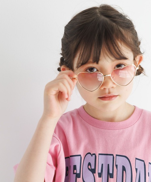 BAYFLOW（ベイフロー）の「[UVカット]メタルフレームハートグラス(KIDS)（サングラス・キッズ・ピンク/パープル/ブルー・FREE）」の3枚目の写真