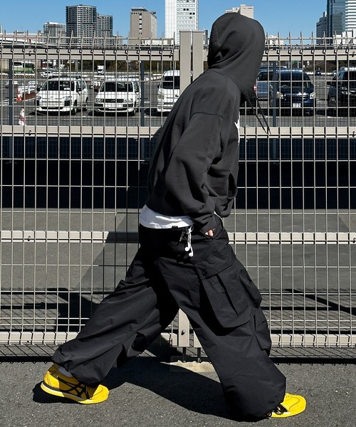 Perushu（ペルーシュ）の「ユーズドライク立体プリントフーディー（パーカー・メンズ・杢グレー/ブラック/チャコールグレー・LARGE/MEDIUM）」の5枚目の写真