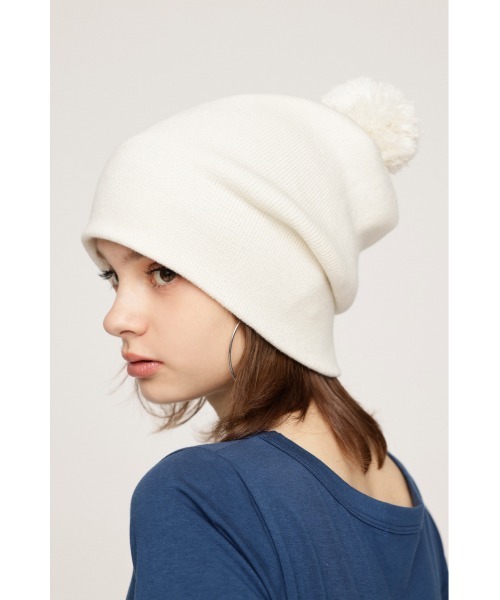 NEW ERA（ニューエラ）の「HinaYoshiharaxNEW ERA(R)xSLY ヒナヨシハラ ニューエラ スライ ニット帽（ニットキャップ/ビーニー・レディース・アイボリー/ブラック・FREE）」の16枚目の写真