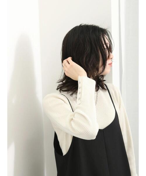 Samansa Mos2 blue（サマンサモスモスブルー）の「◎袖口ボタンリブニットプルオーバー（ニット/セーター・レディース・キナリ/ブルー/グレー・F）」の18枚目の写真