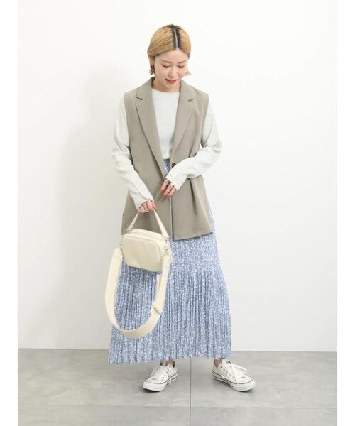 Samansa Mos2 blue（サマンサモスモスブルー）の「◎袖口ボタンリブニットプルオーバー（ニット/セーター・レディース・キナリ/ブルー/グレー・F）」の22枚目の写真