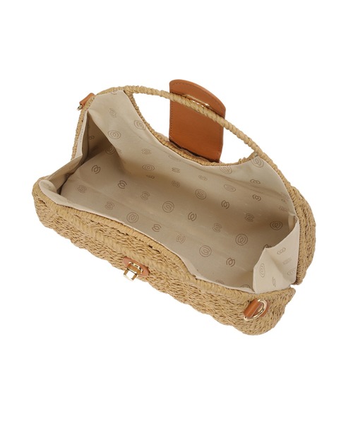 fifth（フィフス）の「ハーフムーンワンハンドルカゴバッグ（かごバッグ・レディース・ベージュ/ホワイト・FREE）」の4枚目の写真