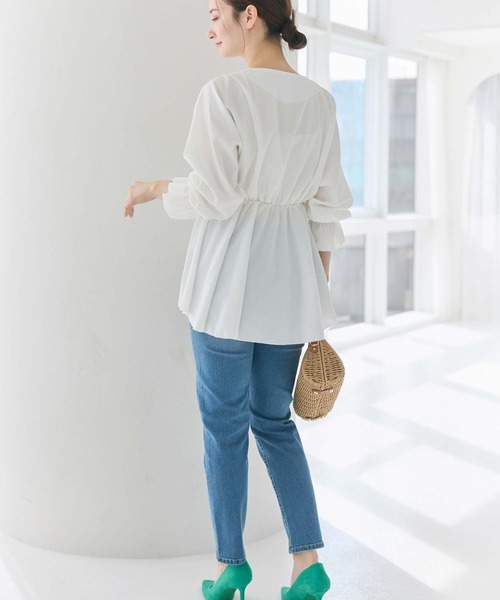 fifth（フィフス）の「ハーフムーンワンハンドルカゴバッグ（かごバッグ・レディース・ベージュ/ホワイト・FREE）」の12枚目の写真