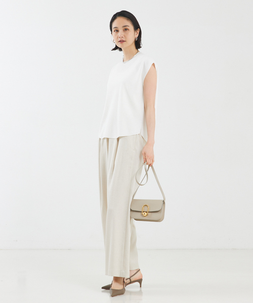 qualite（カリテ）の「【セットアップ対応】リネンライクワイドパンツ（その他パンツ・レディース・ライトベージュ/ライトブルー/ブラック・36/38）」の11枚目の写真