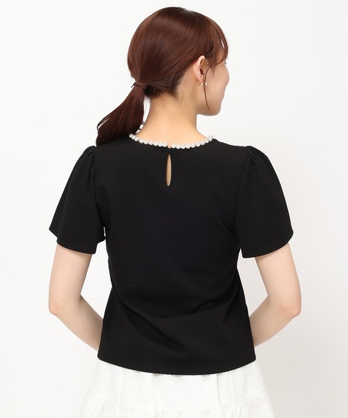 MISCH MASCH(ミッシュマッシュ)の「■2024春夏新作■パールトリミングTシャツ/MM418201(Tシャツ/カットソー・レディース・ブルー/ブラック/ピンク/ホワイト・フリ-)」の14枚目の写真