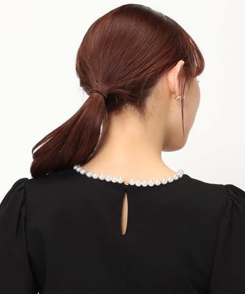 MISCH MASCH(ミッシュマッシュ)の「■2024春夏新作■パールトリミングTシャツ/MM418201(Tシャツ/カットソー・レディース・ブルー/ブラック/ピンク/ホワイト・フリ-)」の8枚目の写真