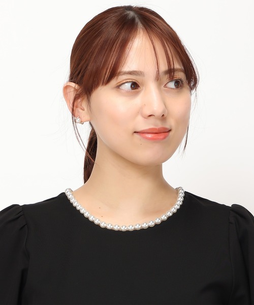 MISCH MASCH(ミッシュマッシュ)の「■2024春夏新作■パールトリミングTシャツ/MM418201(Tシャツ/カットソー・レディース・ブルー/ブラック/ピンク/ホワイト・フリ-)」の9枚目の写真