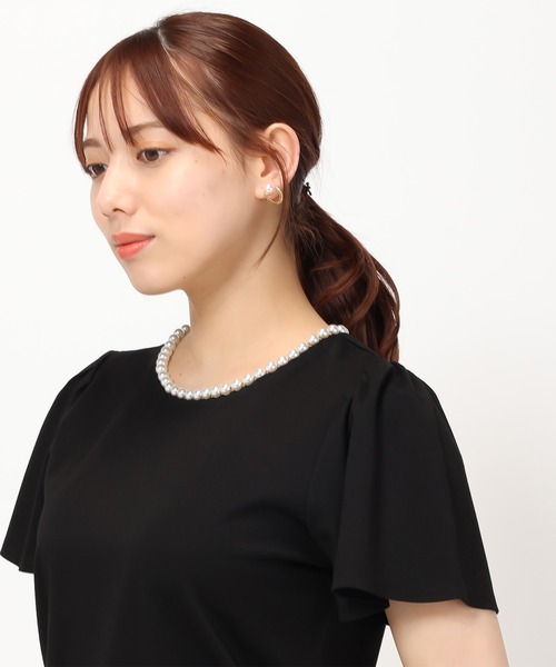 MISCH MASCH(ミッシュマッシュ)の「■2024春夏新作■パールトリミングTシャツ/MM418201(Tシャツ/カットソー・レディース・ブルー/ブラック/ピンク/ホワイト・フリ-)」の10枚目の写真