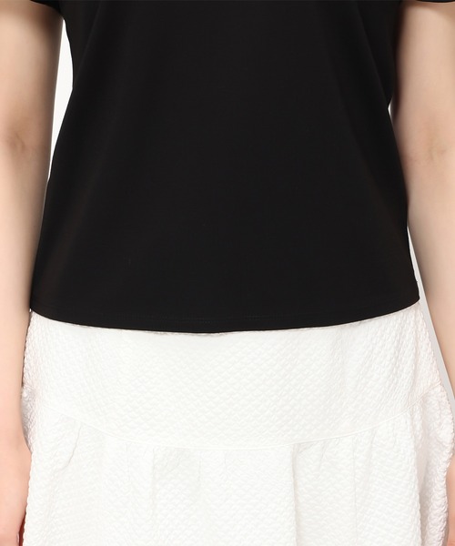 MISCH MASCH(ミッシュマッシュ)の「■2024春夏新作■パールトリミングTシャツ/MM418201(Tシャツ/カットソー・レディース・ブルー/ブラック/ピンク/ホワイト・フリ-)」の11枚目の写真