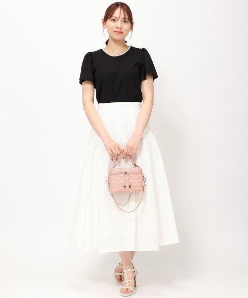 MISCH MASCH(ミッシュマッシュ)の「■2024春夏新作■パールトリミングTシャツ/MM418201(Tシャツ/カットソー・レディース・ブルー/ブラック/ピンク/ホワイト・フリ-)」の13枚目の写真