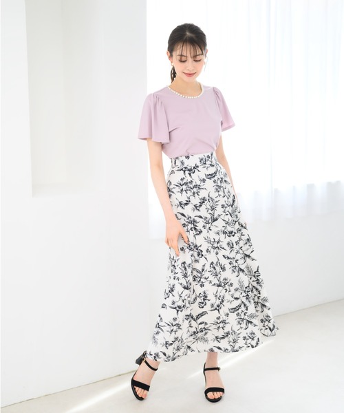 MISCH MASCH(ミッシュマッシュ)の「■2024春夏新作■パールトリミングTシャツ/MM418201(Tシャツ/カットソー・レディース・ブルー/ブラック/ピンク/ホワイト・フリ-)」の18枚目の写真