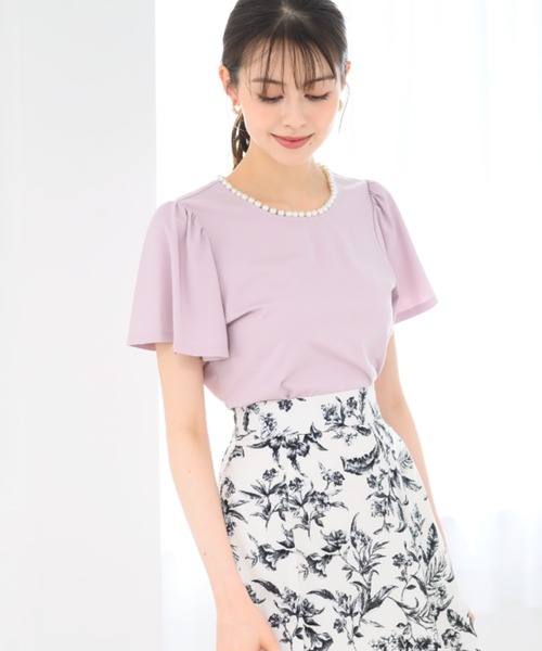 MISCH MASCH(ミッシュマッシュ)の「■2024春夏新作■パールトリミングTシャツ/MM418201(Tシャツ/カットソー・レディース・ブルー/ブラック/ピンク/ホワイト・フリ-)」の19枚目の写真