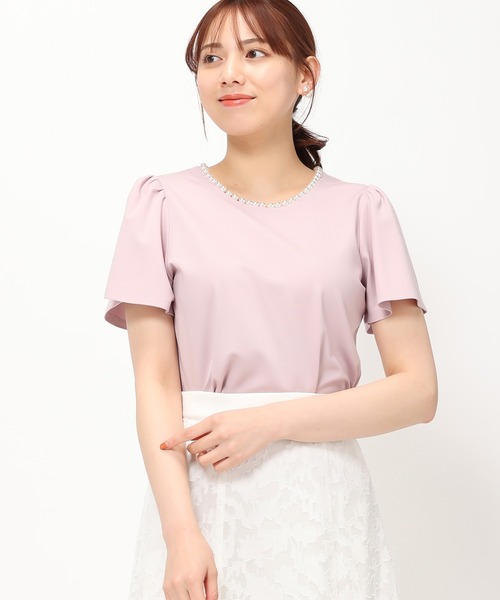 MISCH MASCH(ミッシュマッシュ)の「■2024春夏新作■パールトリミングTシャツ/MM418201(Tシャツ/カットソー・レディース・ブルー/ブラック/ピンク/ホワイト・フリ-)」の20枚目の写真