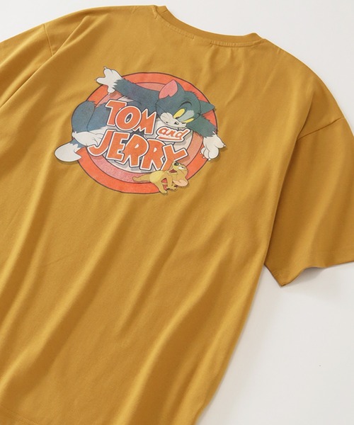 Tom&Jerry(トムアンドジェリー)の「【Tom & Jerry/トム & ジェリー】アートワークデザイン オーバーサイズ 半袖クルーネックTシャツ(Tシャツ/カットソー・レディース・ブラック/アクア/オートミール/マスタード・L/M)」の9枚目の写真
