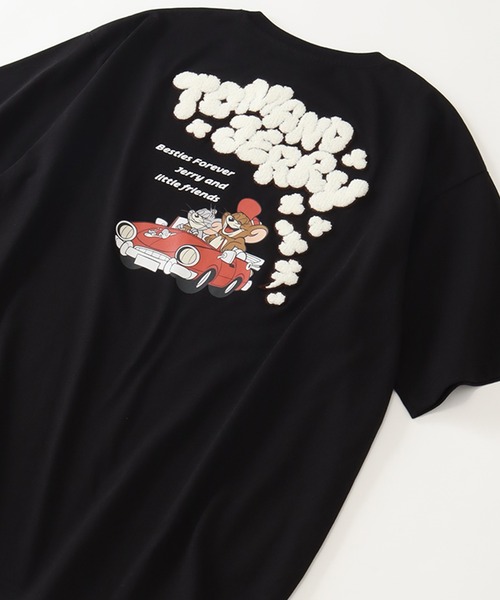 Tom&Jerry(トムアンドジェリー)の「【Tom & Jerry/トム & ジェリー】アートワークデザイン オーバーサイズ 半袖クルーネックTシャツ(Tシャツ/カットソー・レディース・ブラック/アクア/オートミール/マスタード・L/M)」の17枚目の写真