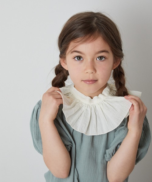 riziere(リジェール)の「フリルギャザー付け襟(付け襟・キッズ・アイボリー・FREE)」の3枚目の写真