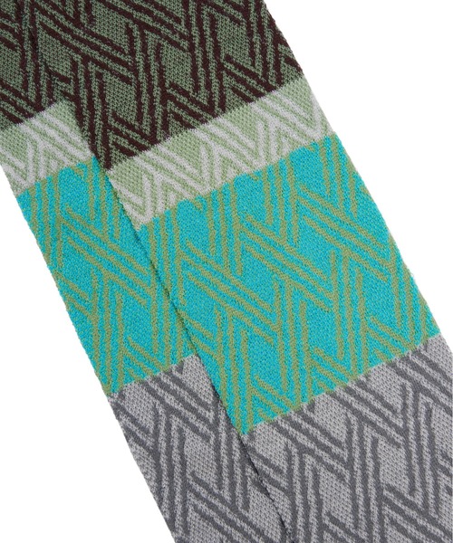 JNBY(ジェーエヌビーワイ)の「Color-block Diamond Lattice Cotton-blend Socks(ソックス/靴下・レディース・グリーン系その他5/ブルー系その他4・ONE SIZE)」の6枚目の写真