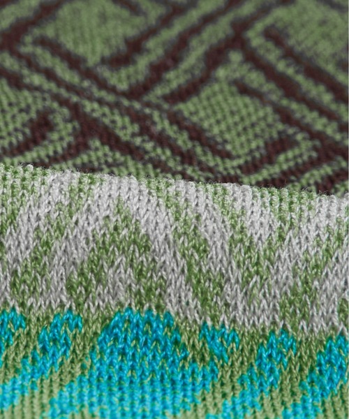 JNBY(ジェーエヌビーワイ)の「Color-block Diamond Lattice Cotton-blend Socks(ソックス/靴下・レディース・グリーン系その他5/ブルー系その他4・ONE SIZE)」の8枚目の写真